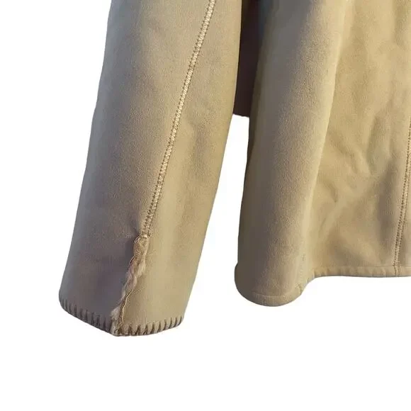 Vintage Tan Faux Fur Lined Jacket Marvin Richards M